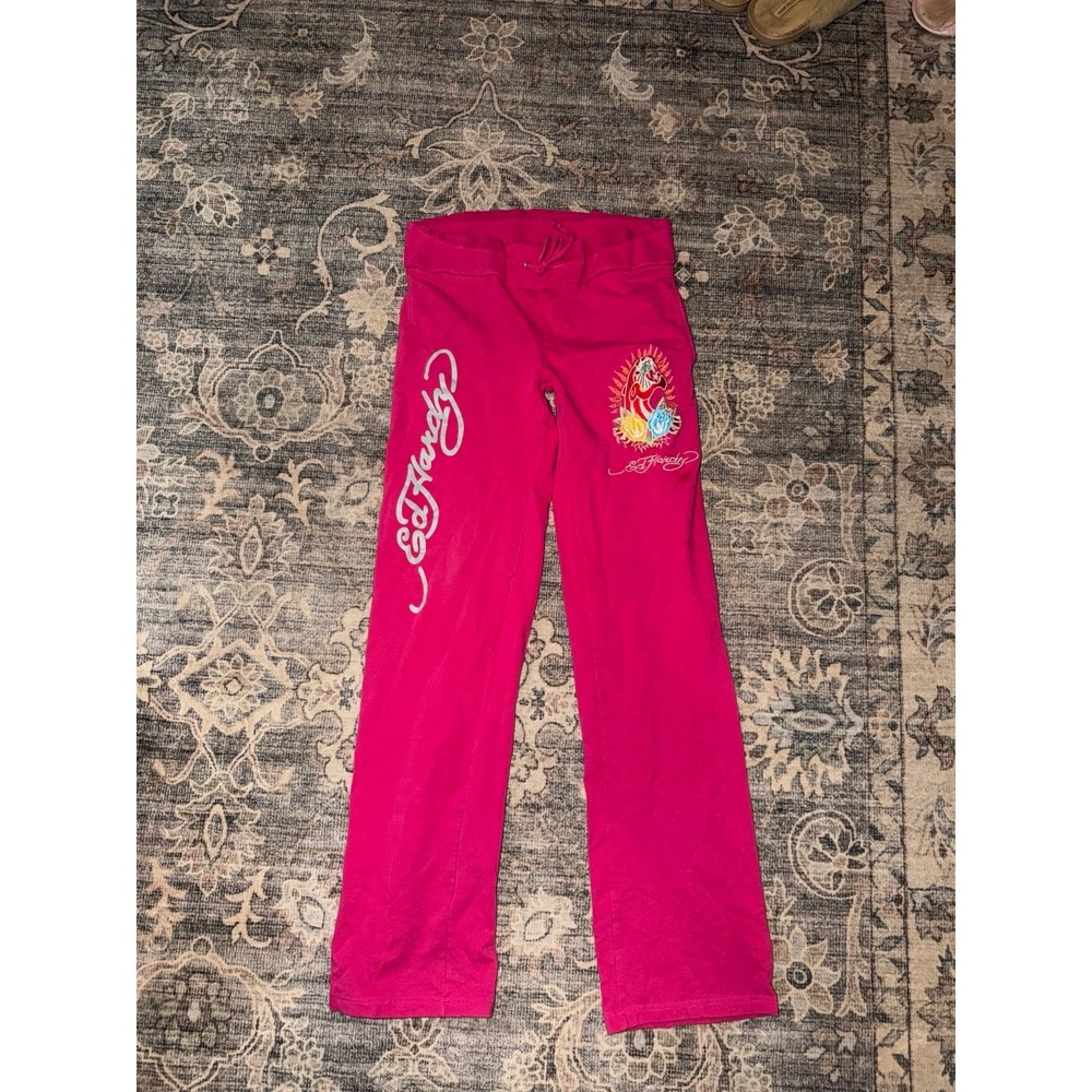 Vintage Y2K Ed Hardy Pink Sweatpants Flare